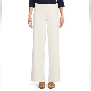 Women's Ivory Cream Wide-Leg Pants